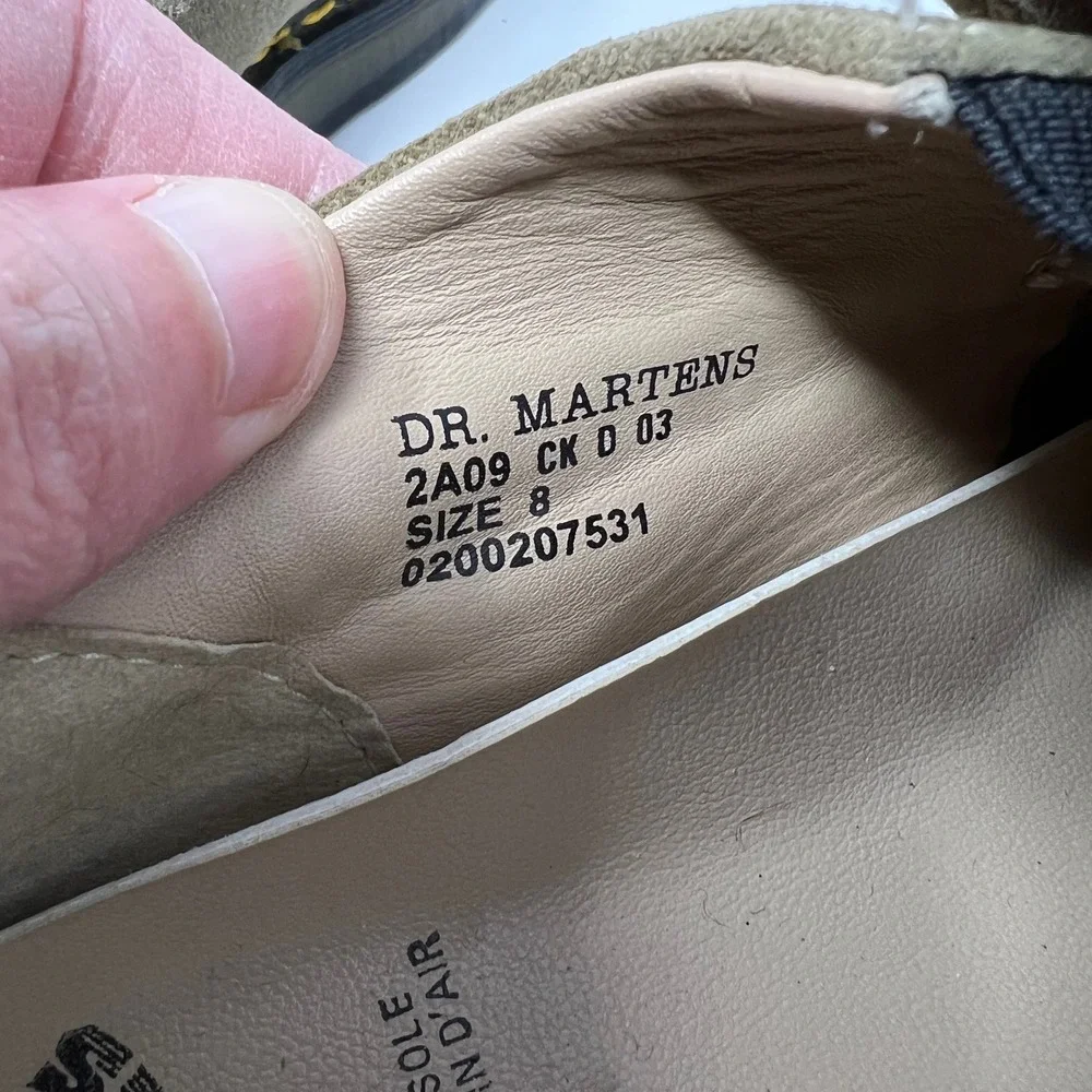 Dr Martens Men's Brown Slip-On Suede Loafers Size 8UK HTF‎ Y2K Made in England